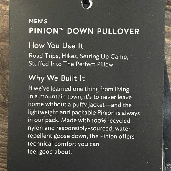 Stio Mens Pinion Down Pullover Huckleberry Jam Purple Jacket Size Medium NWT - Picture 7 of 8